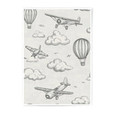 Airplane Balloon Print, Aviation Art Photographic Print, Nursery Decor, Sky Theme Art, Airplane Wall Decor, Adventure Awaits, Airplane Decor - Tawshia